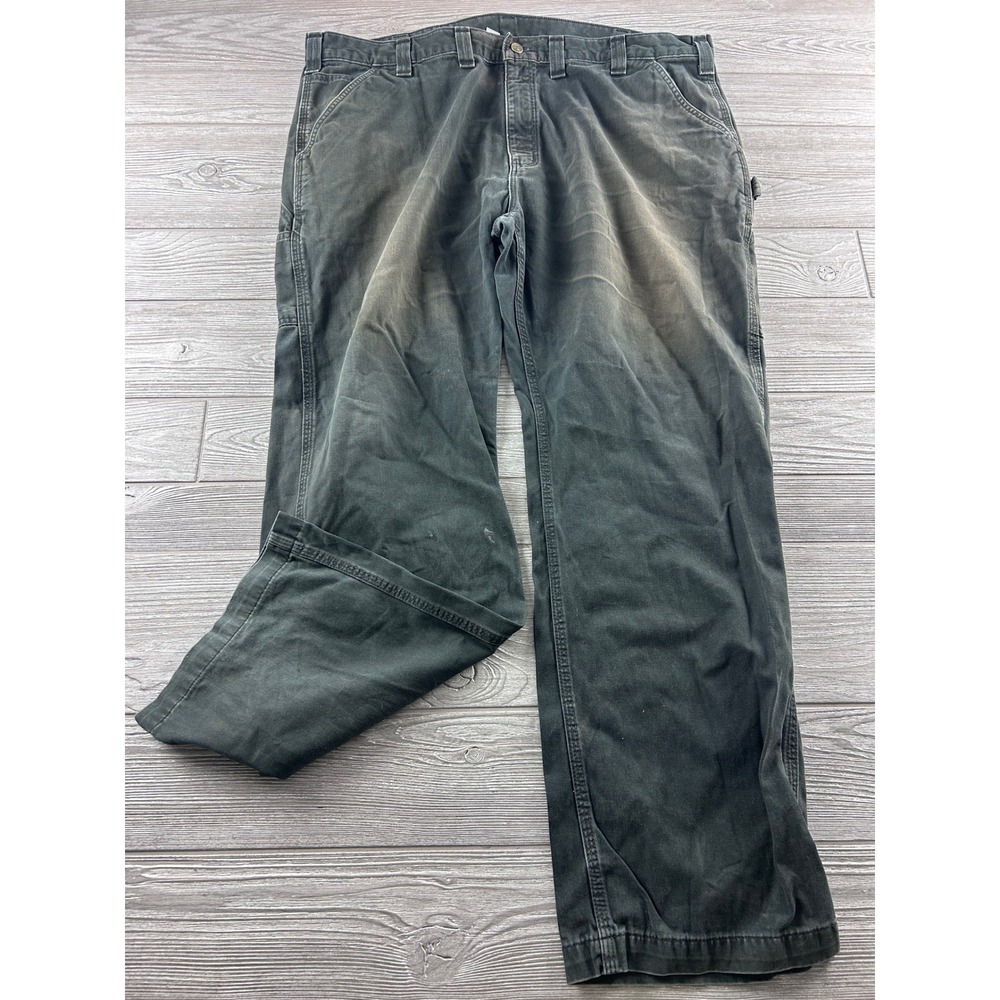 Carhartt B324-BLK Relaxed Fit Carpenter Pants Washed Black 44x32 Workwear